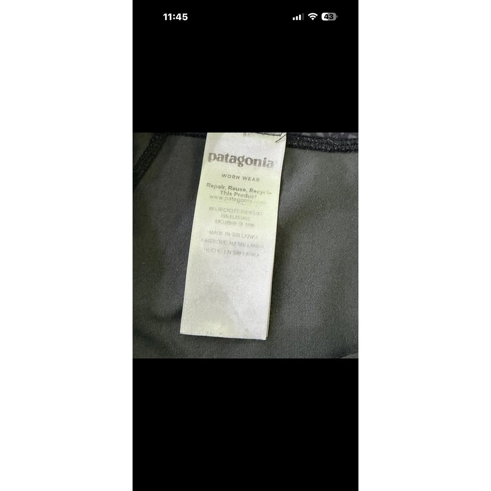 Patagonia Women's Gray Printed Cropped Capri Leggings Yoga Athletic Pants Size M - Picture 3 of 6
